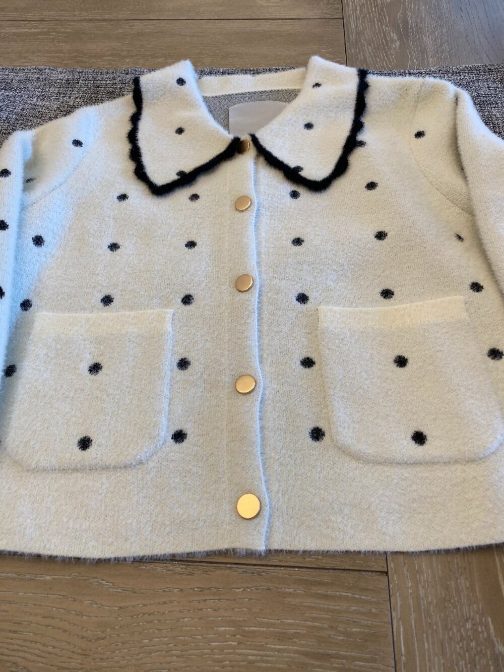 BY ANTHROPOLOGIE POLKA DOT SWEATER. SIZE L. NWT